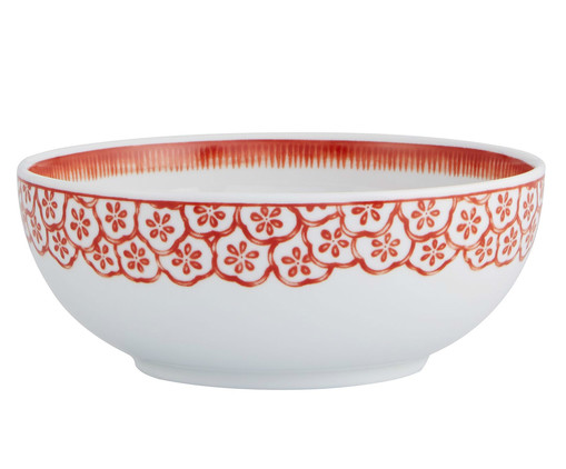 Bowl em Porcelana Coralina - Branco e Vermelho, Branco e Vermelho | WestwingNow