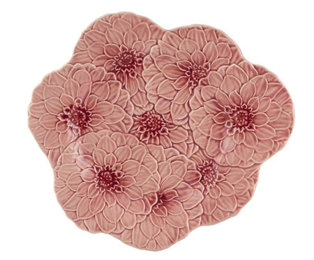 Prato Raso em Cerâmica Dália - Rosa