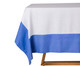 Toalha de Mesa em Linho Mallory - Branca e Azul, Branco | WestwingNow