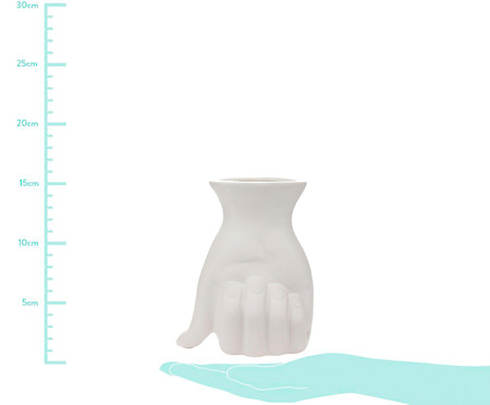 Vaso em Cerâmica Mão - Branco | WestwingNow
