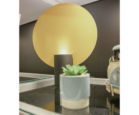 Luminária de Mesa com Led Disco - Dourado | WestwingNow