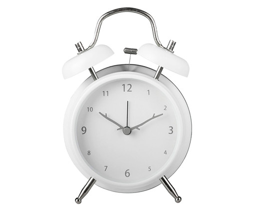 Relógio de Mesa Despertador Ruth - Branco, Branco | WestwingNow