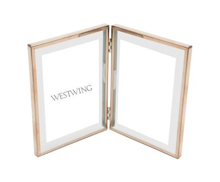 Porta-Retrato Duplo Shiny Frame - Acobreado | WestwingNow