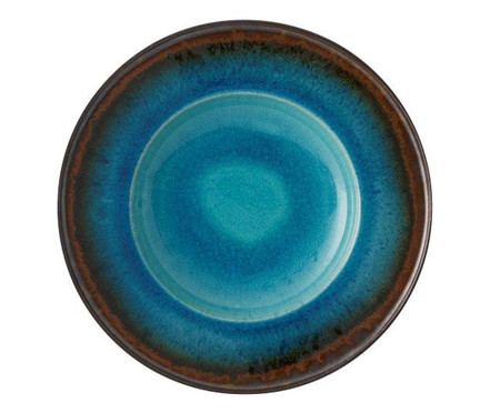 Prato para Sopa Iris - Azul e Marrom | WestwingNow