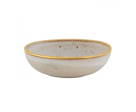 Bowl Gold Stone - Branco