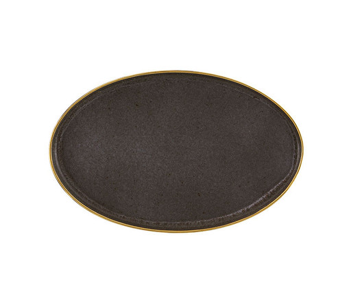 Travessa Oval Gold Stone - Bronze, Bronze | WestwingNow