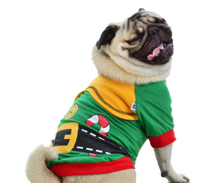 Camiseta para Cachorro Ajudante do Papai Noel - Verde | WestwingNow