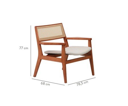 Poltrona com Estofado Sherrie - Natural | Westwing