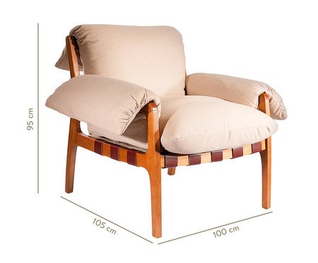 Poltrona Verge - Bege e Natural | Westwing