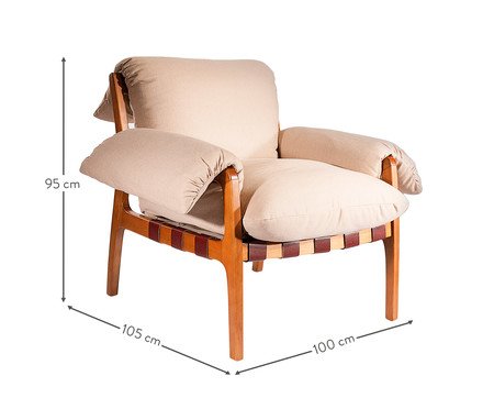 Poltrona Verge - Bege e Natural | Westwing