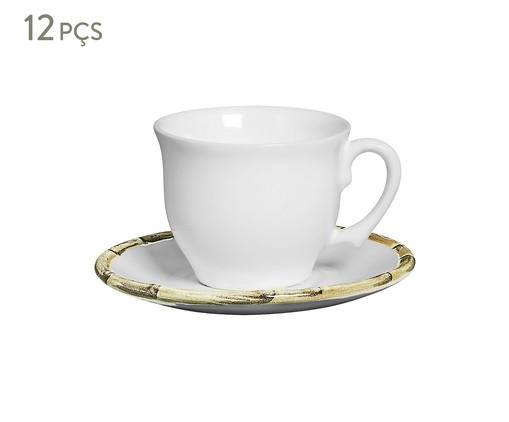 Jogo de Xícaras para Chá em Cerâmica Lilo - 06 Pessoas, Branco | WestwingNow