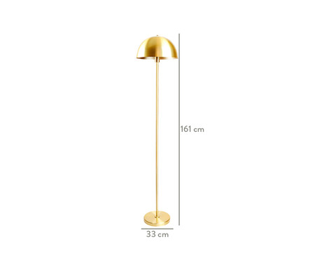 Luminária de Chão Cogumelo Dourado - Bivolt | WestwingNow