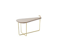 Mesa de Centro Leaf - Natural e Dourado | WestwingNow