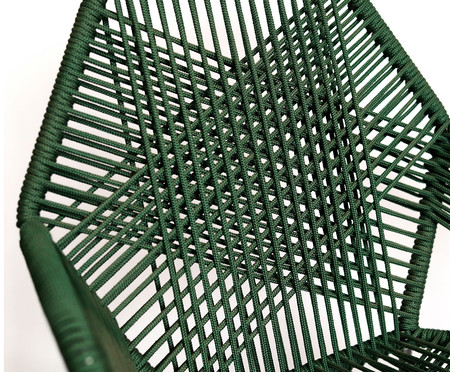 Cadeira Tropicália em Corda Náutica - Verde Musgo e Preto | WestwingNow