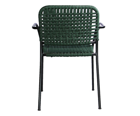 Cadeira Verona em Corda Náutica - Verde Musgo e Preto | WestwingNow