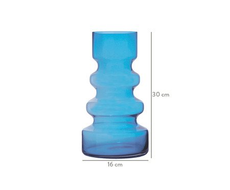 Vaso em Vidro Nanda - Azul | Westwing