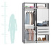 Guarda-Roupa Closet Clothes Lina - Branco e Espresso, Cinza, Branco | WestwingNow