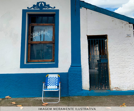 Cadeira Japú - Branco, Azul e Amarelo | WestwingNow