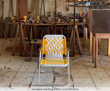 Cadeira Japú - Amarelo, Branco e Verde Água | WestwingNow