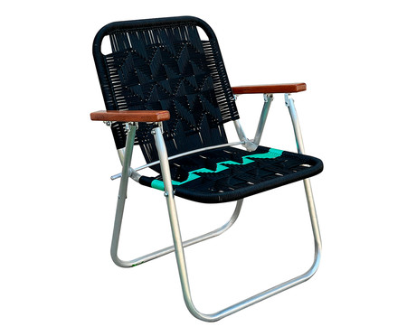 Cadeira Japú - Preto e Verde Água