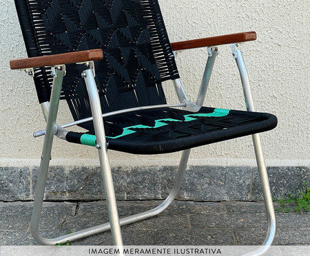 Cadeira Japú - Preto e Verde Água | WestwingNow