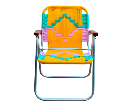 Cadeira Japú - Amarelo, Verde Água e Rosa