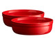 Jogo de Ramekins Creme Brulee em Cerâmica - Vermelho, Vermelho | WestwingNow
