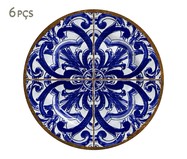 Jogo de Pratos para Sobremesa em Cerâmica Camille - Azul | WestwingNow
