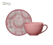 Jogo de Xícaras para Chá em Cerâmica Bianca - Rosa | WestwingNow