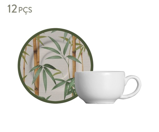 Jogo de Xícaras para Café em Cerâmica Bamboo -  Verde, Verde | WestwingNow