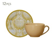 Jogo de Xícaras para Chá em Cerâmica Bianca - Amarelo | WestwingNow