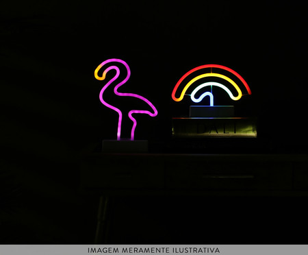Luminária Led Neon Flamingo - Branco | WestwingNow