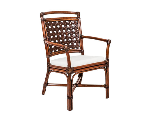 Cadeira Bella com Braços - Marrom, Marrom | WestwingNow