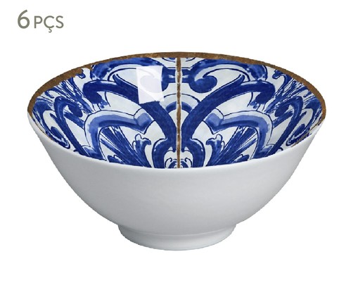 Jogo de Bowls em Cerâmica Camille - Azul, Azul | WestwingNow