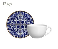 Jogo de Xícaras para Chá em Cerâmica Camille - Azul | WestwingNow