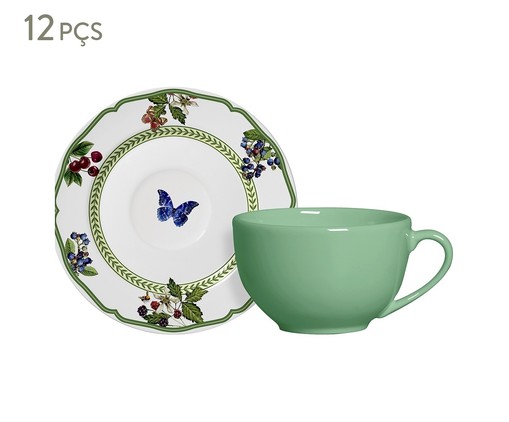 Jogo de Xícaras de Chá em Cerâmica Brigite - Colorido, Colorido | WestwingNow