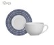 Jogo de Xícaras para Chá em Cerâmica Carmella - Azul, Azul | WestwingNow