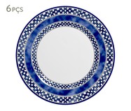 Jogo de Pratos para Sobremesa em Cerâmica Carmella - Azul | WestwingNow