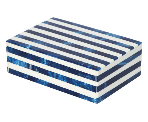 Caixa Decorativa Pascal - Azul, Azul e Branco | WestwingNow