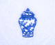 Jogo de Toalhas para Lavabo Vaso Chines, Branco e Azul | WestwingNow