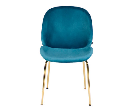 Cadeira em Veludo Mayate - Azul | WestwingNow
