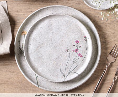 Jogo de Pratos para Sobremesa Bio Campestre Floral | Westwing
