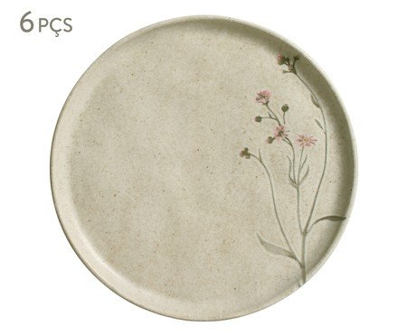 Jogo de Pratos para Sobremesa Bio Campestre Floral | Westwing
