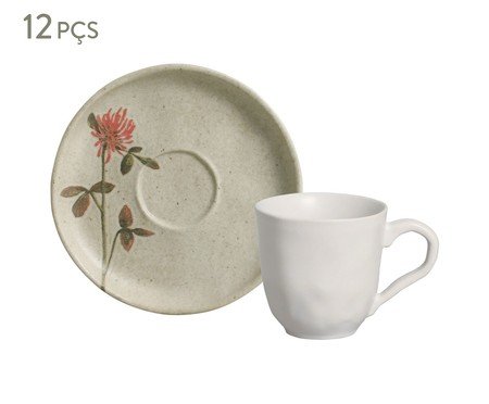 Jogo de Xícaras para Café Bio Campestre Floral | Westwing