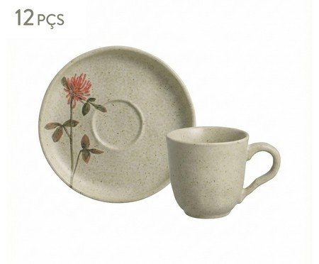 Jogo de Xícaras para Café Bio Campestre Floral