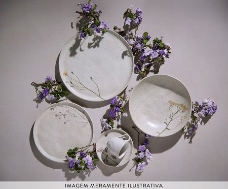 Jogo de Pratos Raso Bio Campestre Floral | Westwing
