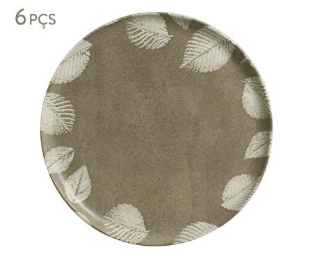 Jogo de Pratos Raso Bio Seiva Floral