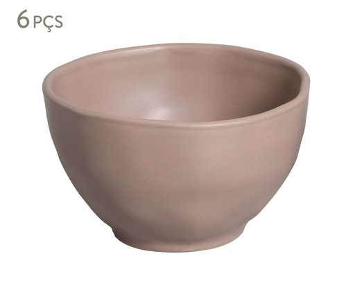 Jogo de Bowls em Cerâmica Orgânico Mahogany - Marrom, Marrom | WestwingNow