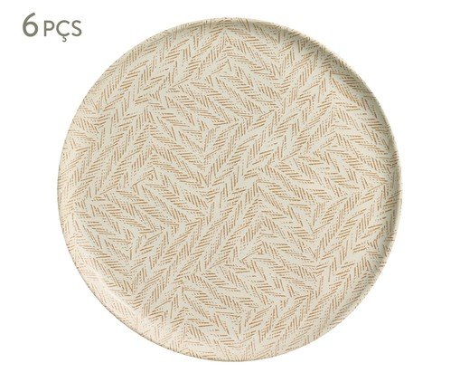 Jogo de Pratos Rasos Bio Stoneware Luar Cru, Bege | WestwingNow