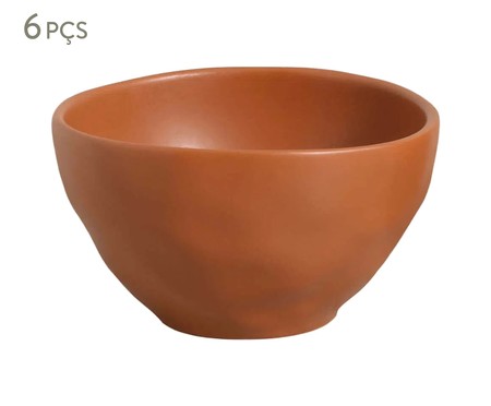 Jogo de Bowls em Cerâmica Orgânico Terrakota - Terracota | WestwingNow